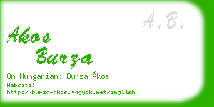 akos burza business card